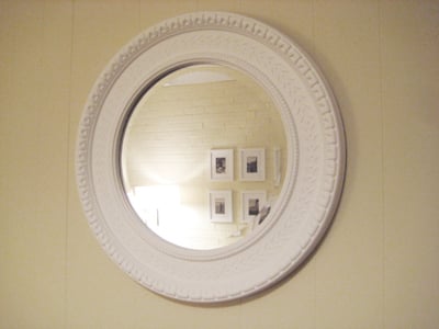 Spray Painting A Round Mirror Bright White