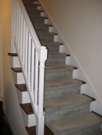 Ripping Old Carpet Off The Stairs