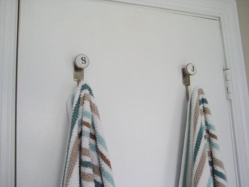 Adding Some Bathroom Organization With Initials