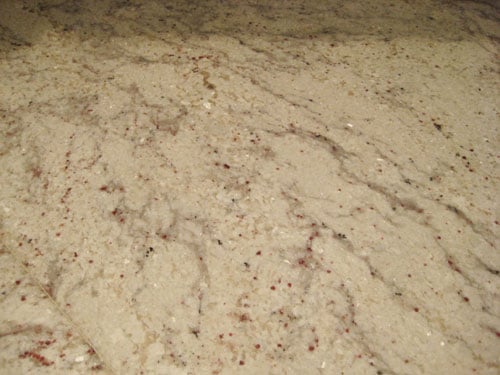 Clean granite area where stain had once been