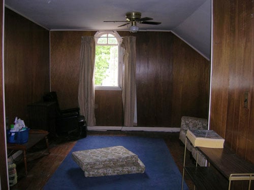 An Attic Makeover With Painted Paneling & A Mural