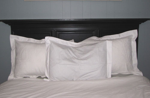 A DIY Headboard Made With Molding