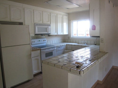 Replacing A Tiled Kitchen Counter With Dark Granite