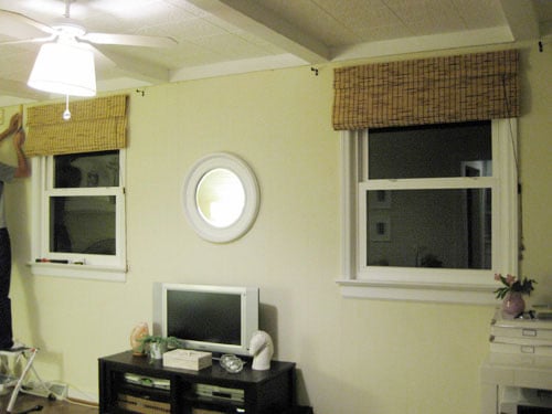 How To Hang Bamboo Blinds With White Curtains