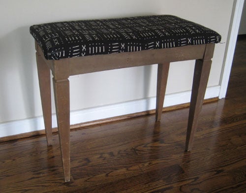 How To Recover A Bench With Fabric