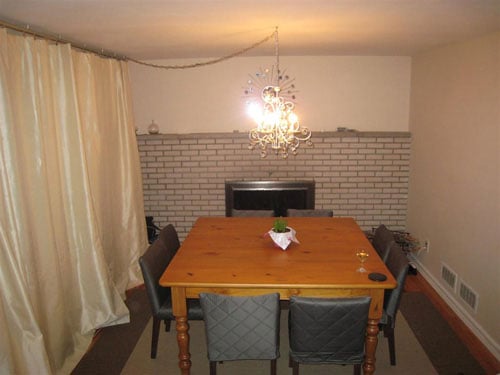 Painting A Dated Brick Fireplace And Hanging A Mirror