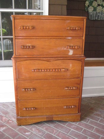 Repainting A Dresser And Lining The Drawers With Contact Paper