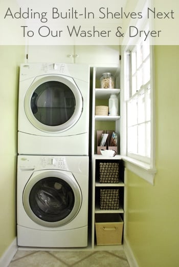 How To Add Built-In Shelves Next To A Washer & Dryer