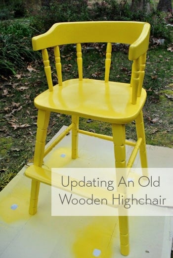 Updating An Old Wooden Highchair