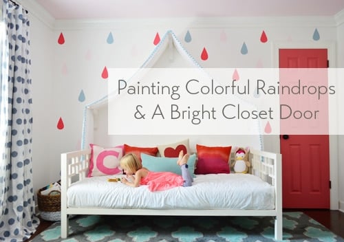 Painting A Closet Door Pink & Raindrops On The Wall