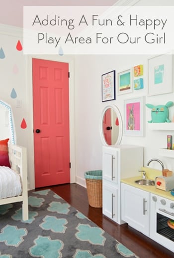 Adding A Play Kitchen And Bookshelf To A Kids Room