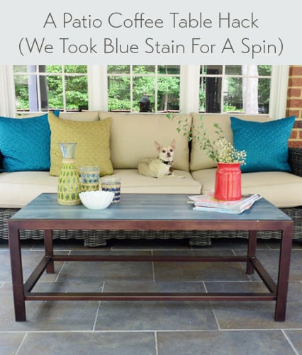 Hacking A Thrift Store Coffee Table With Blue Stain