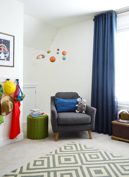A Planet & Rocket Themed Bedroom For A Little Boy