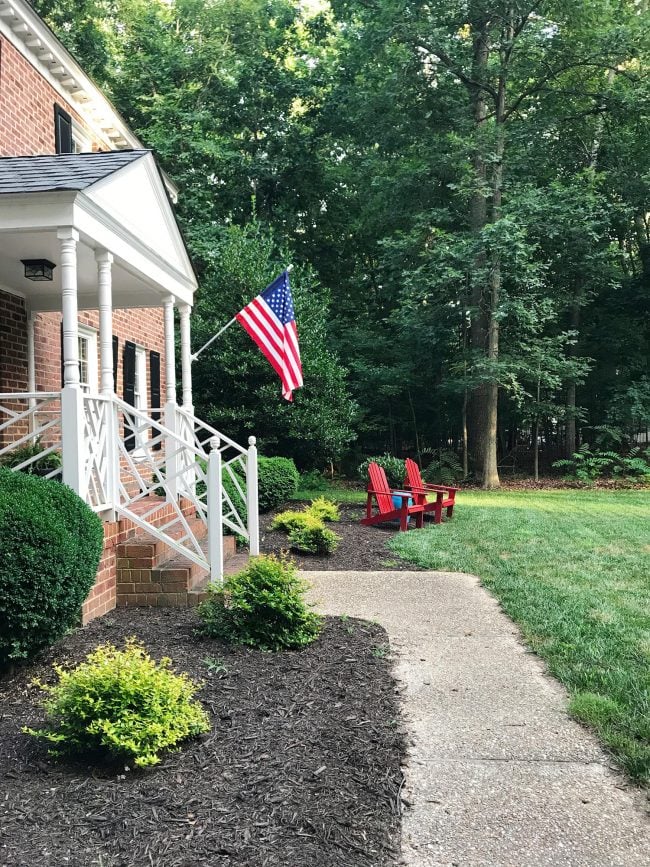 Patriotic Front Porch + Front Yard Planning