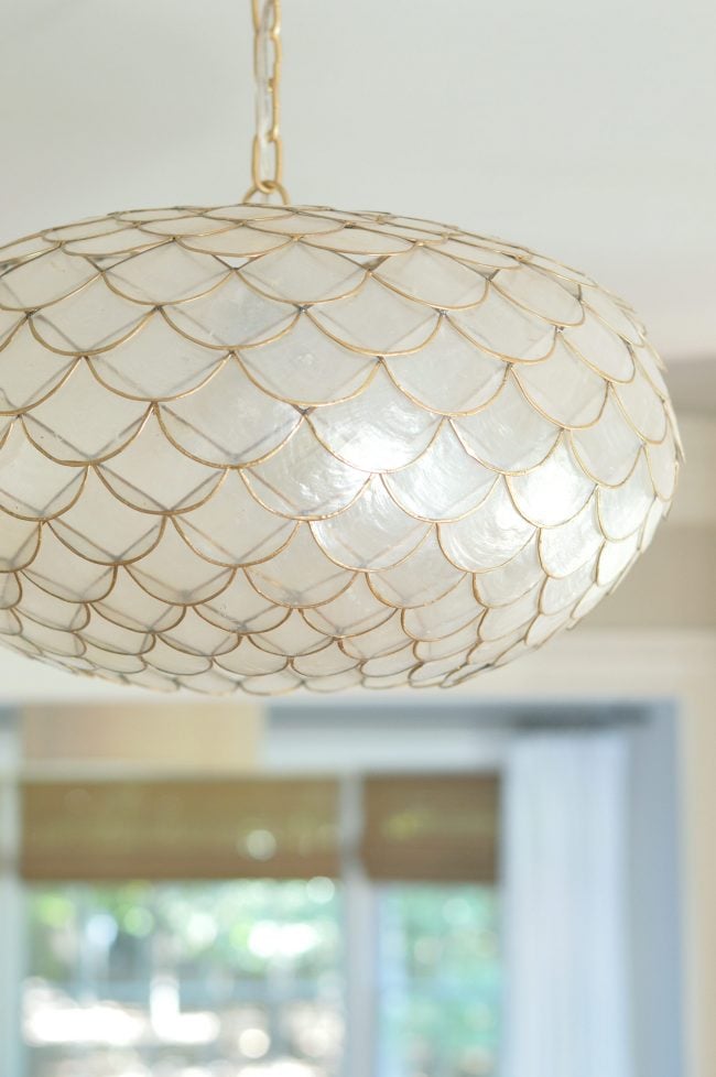serena and lily gold capiz chandelier