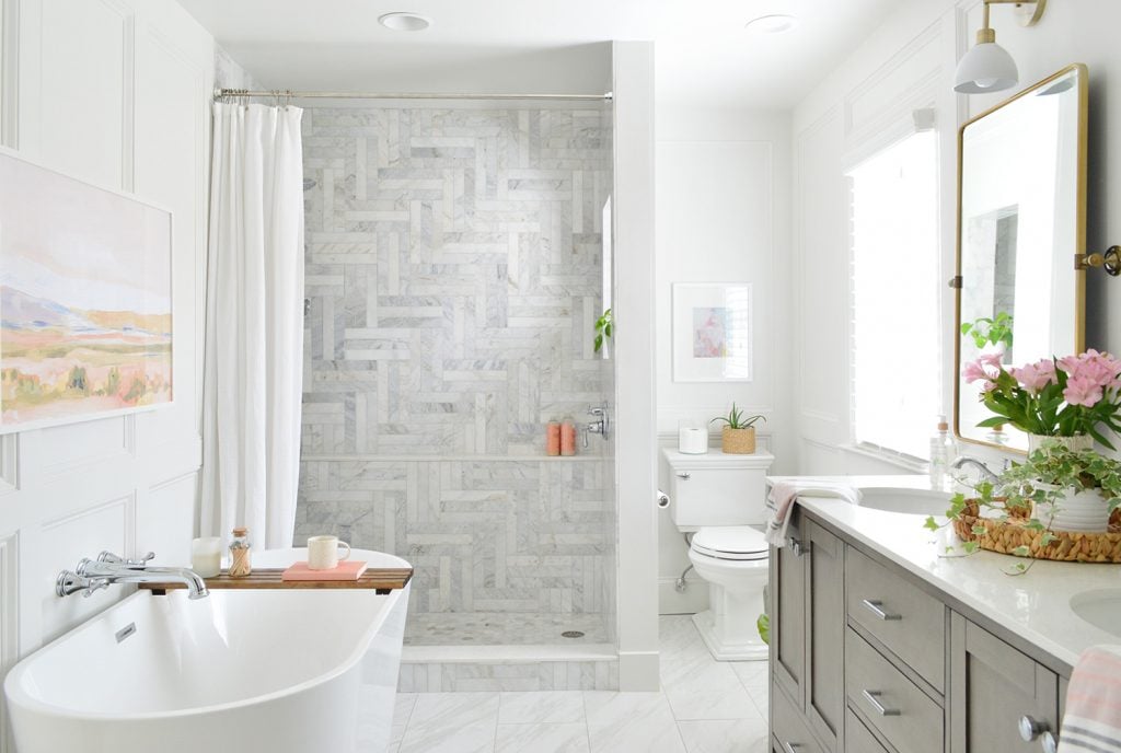 Before & After Photos Of Our Bathroom Makeover & How Much It Cost