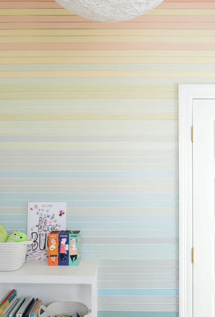 DIYing A Colorful Wood Wall Treatment