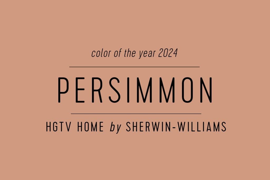 Color Swatch of HGTV Home by Sherwin Williams Color Of The Year 2024 Persimmon