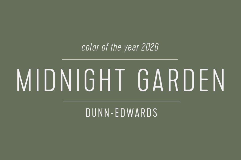 Dunn Edwards Paint Color Of The Year 2026 Midnight Garden Swatch