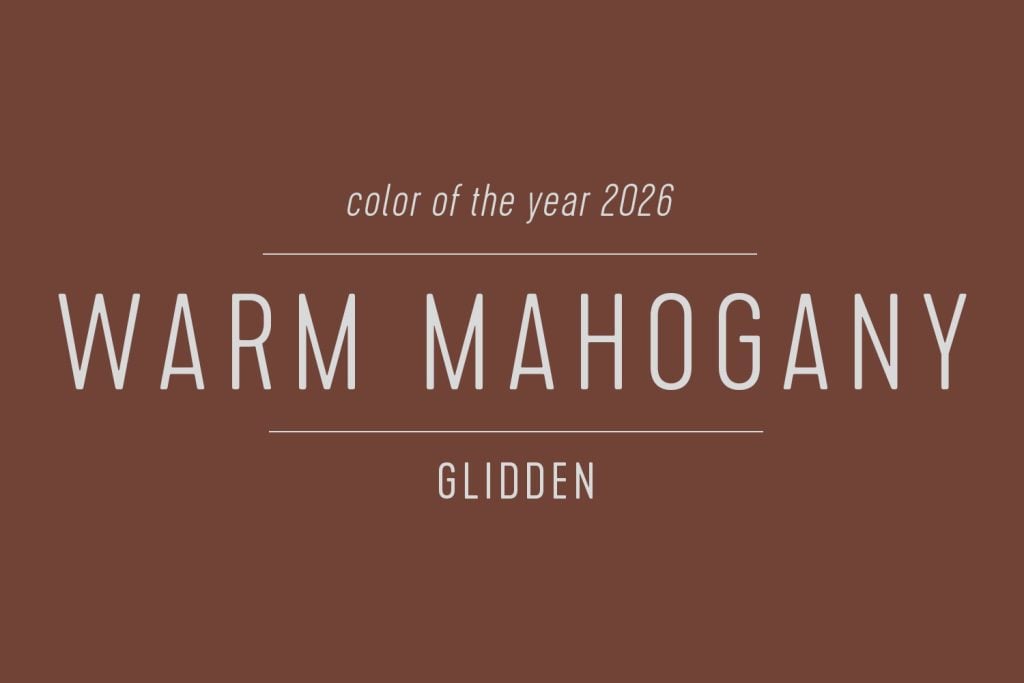 Glidden Color of the Year 2026 Warm Mahogany Swatch