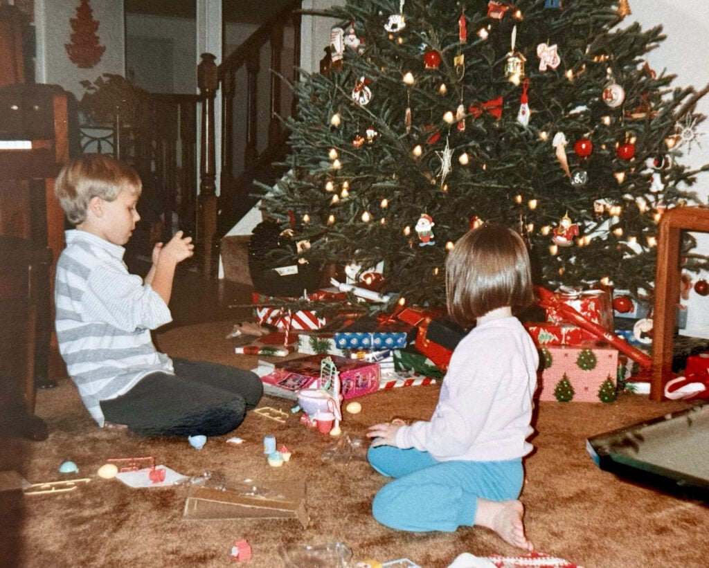 John As Kid At Chrismast Time In 1980s