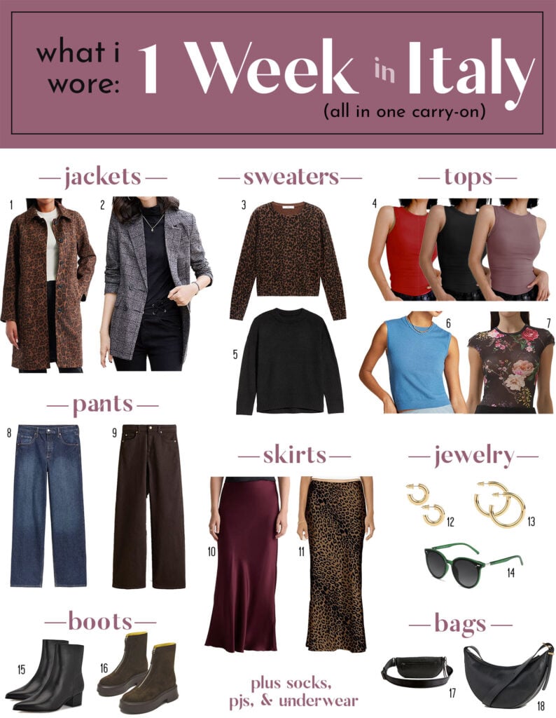 What I Wore For One Week In Italy Outfit Fashion Mood Board