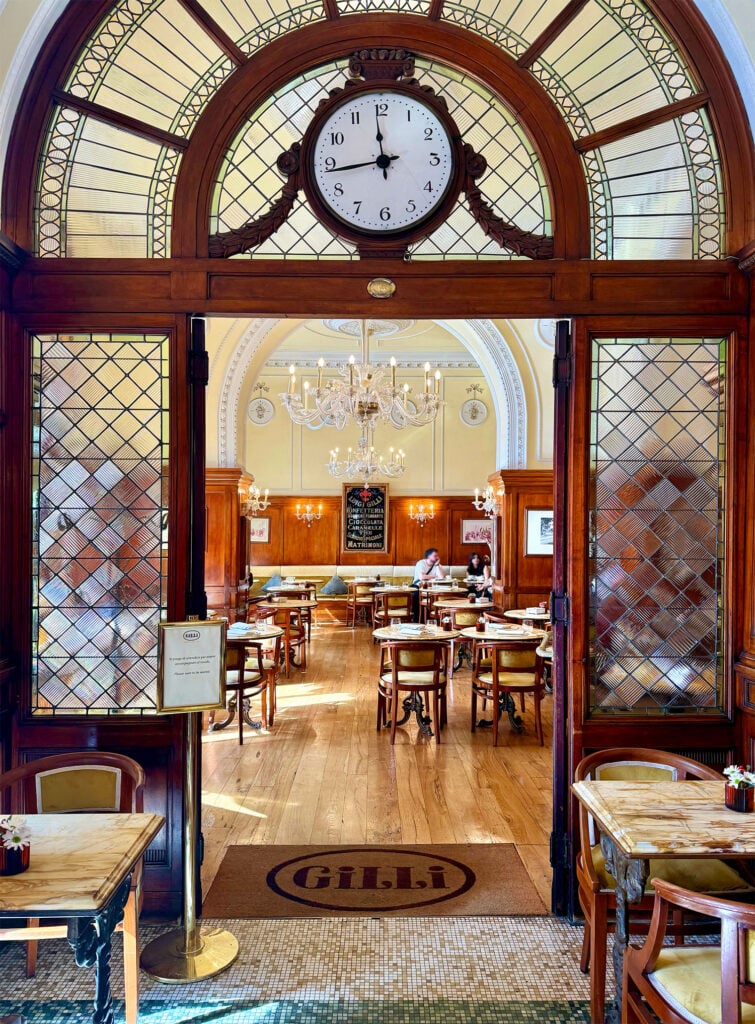 Entrance to Gilli Caffe in Florence Italy