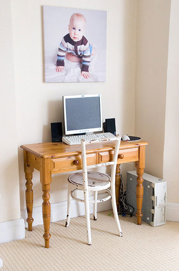 Painting An Old Wood Desk Antique White