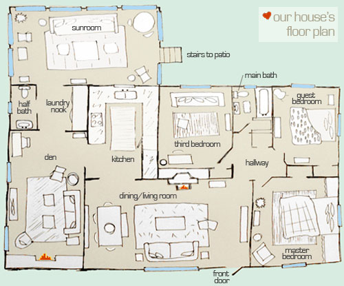 The Floor Plan Of Our Ranch Home