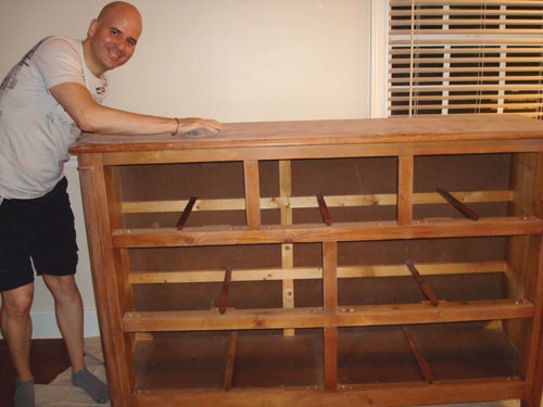 Painting An Old Wood Dresser Bright Green