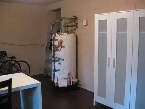 Making Bifold Doors Into A Screen To Hide A Water Heater