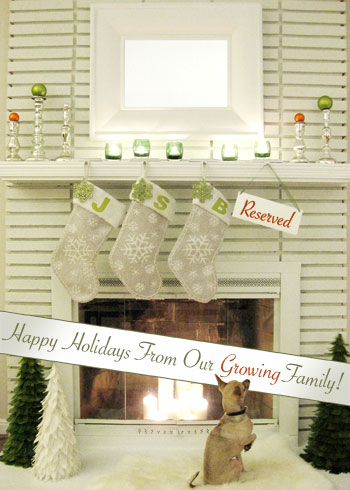 Baby Announcement Christmas Card Idea