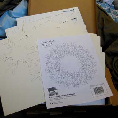 Making A Cardboard Snowflake Wreath
