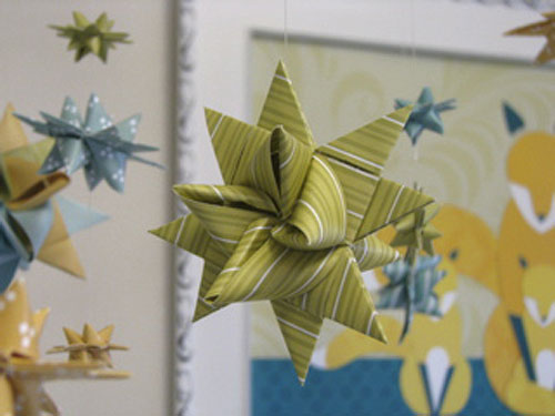 A DIY Baby Mobile With Folded Moravian Stars