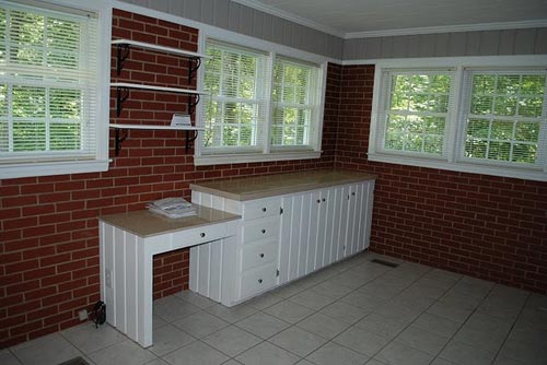 Painting Brick To Lighten Up A Dark Office