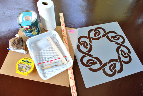 How To Paint & Stencil A Concrete Floor