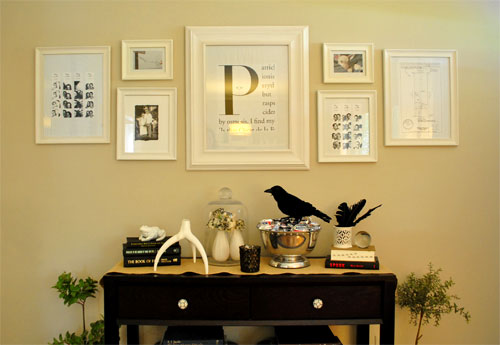 Halloween Decorating With Crows, Candles and Skull Photos