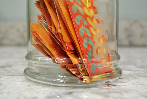 What We Put In Our Thanksgiving “Thanks Jar”
