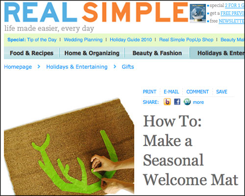 How To Make A Holiday Welcome Mat