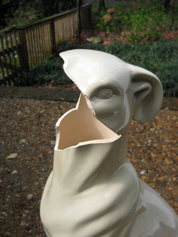 Broken Up About My Broken Ceramic Dog