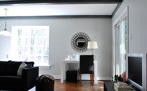 A Round Mirror Over Our Desk