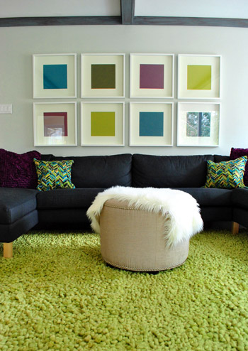 A Thick Green Shag Rug For The Living Room