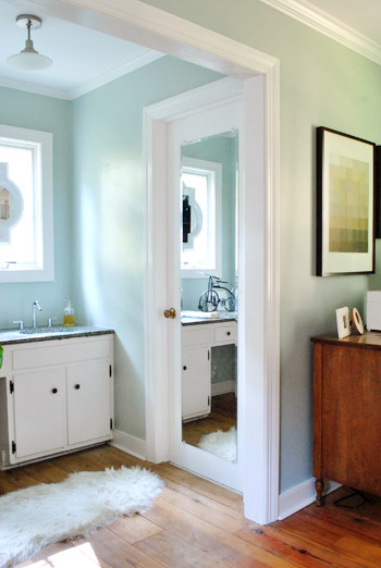 Framing Out A Mirror That’s Mounted On A Door