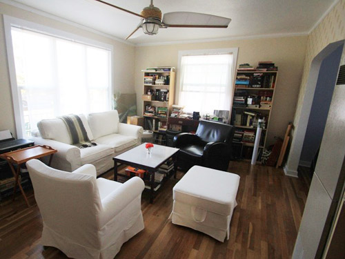 Adding White Built-In Bookcases Around A Window