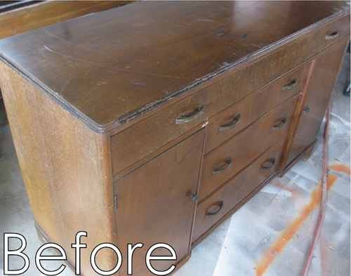 Staining A Dresser With A Decorative Flower Pattern
