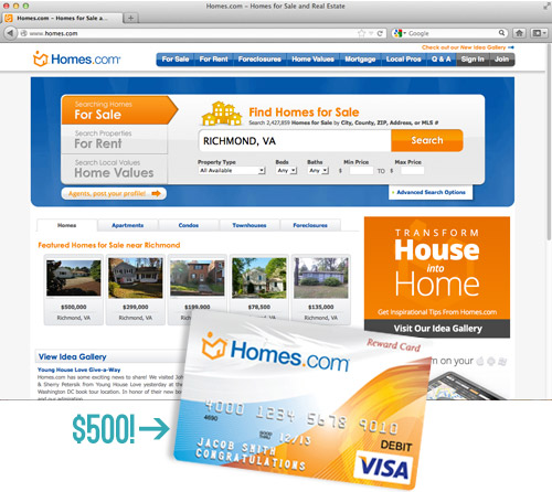 Fab Freebie: Homes On Homepage