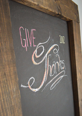 Making A Thanksgiving Gratitude Chalkboard