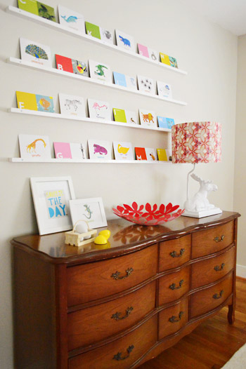 Hanging Small Wall Ledges For Flash Cards, Postcards, Or Books