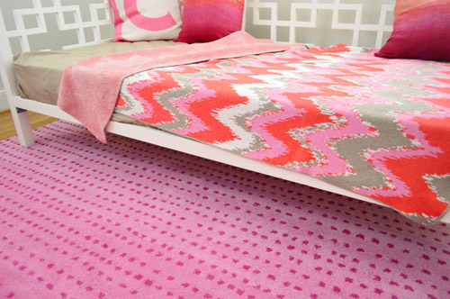 A Fun Pink Polka Dot Rug For The Playroom