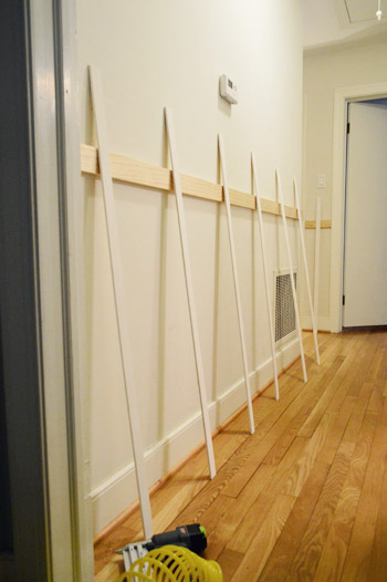 planning placement of vertical planks or battens in DIY board and batten project